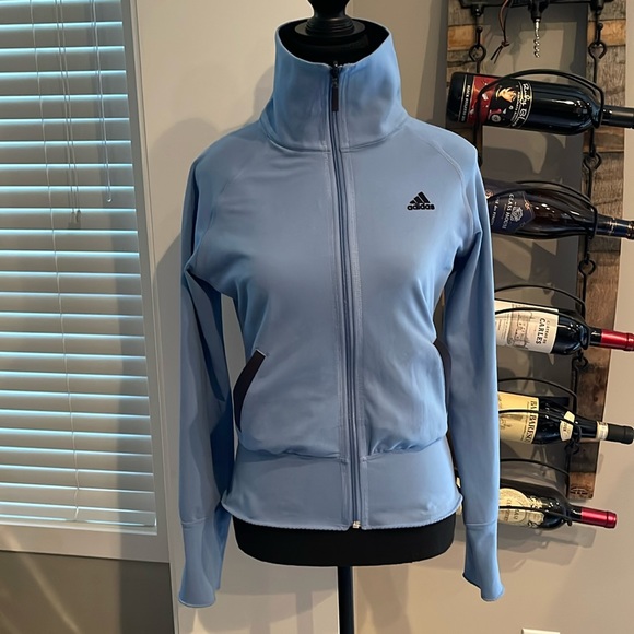 ADIDAS Reversible ClimaLite Jacket Size Small & Matching Cropped Pants Size M - Picture 1 of 13